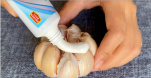 Mixing garlic and toothpaste has outstanding effects